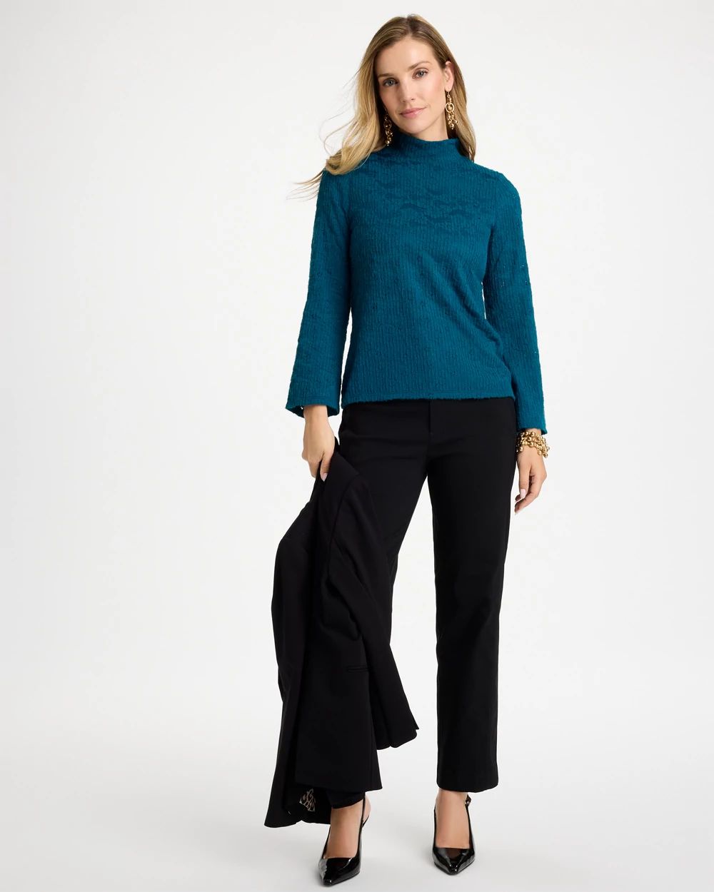 Lace Knit Long Sleeve Top | Chico's